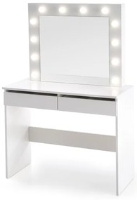Măsuță de toaletă cu iluminare LED HOLLYWOOD 140x94 cm alb