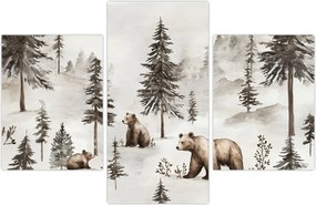 Tablou - Pădure cu Urși (90x60 cm)