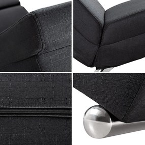 Șezlong LONDON, 186×55×89cm, antracit Casaria