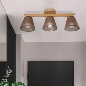 Lustră aplicată Brilagi ANTHONY 3xE14/40W/230V stejar/maro
