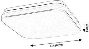 Rabalux LOWAR 77136-LED Plafonieră pentru baie LED/36W/230V IP44 3000/4000/6000K