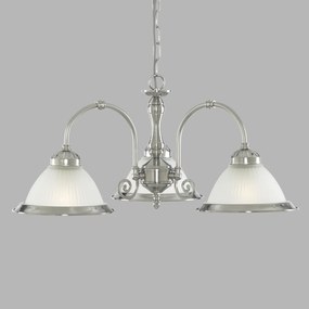 Lustra suspendata stil clasic American Diner 3L argintiu 1043-3 SRT