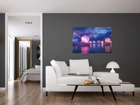 Tablou - Planete pe apă (90x60 cm)