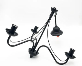Candelabru pe lanț ANTON 3xE14/15W/230V negru