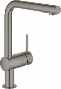Baterie bucatarie cu dus extractabil Grohe Minta 2 tipuri de jet antracit periat Hard Graphite
