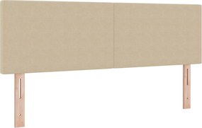 vidaXL Tăblie LED cu benzi LED Gri Verde 160 cm Țesătură din corduroy