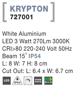Spot LED ambiental de exterior IP54 KRYPTON NVL-727001