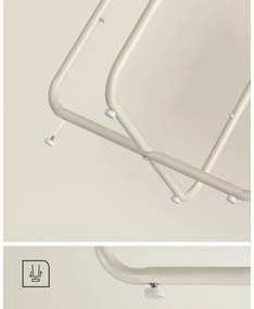 Masă laterală NOIRA crem/albă