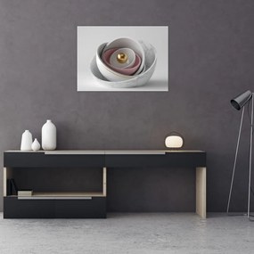 Tablou pe sticlă - Perlă de aur (70x50 cm)