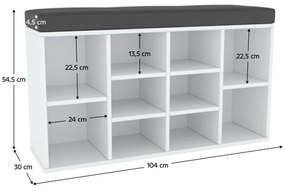 Suport Pantofi Cu Sezut FADDY TIP M 1779 Alb