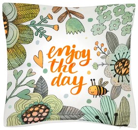 Feta de perna decorativa ENJOY THE DAY 45x45 cm, colorata