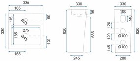 Lavoar freestanding Rea Kamila