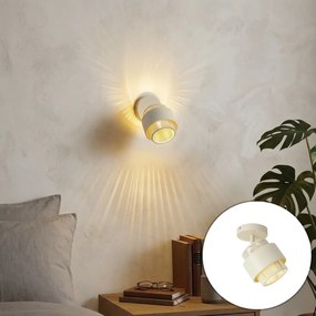 Spot modern bej cu sfoară, rotativ și înclinabil - Kora