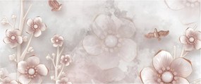 Tablou - Flori roz (120x50 cm)