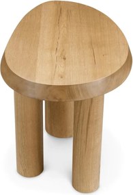 Masuta auxiliara din lemn design LUX Prelude, Reclaimed oak