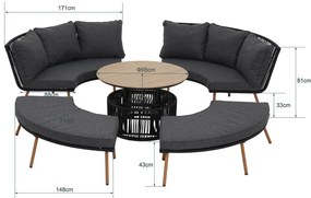 Set de mobilier de grădină Holand cu 10 locuri