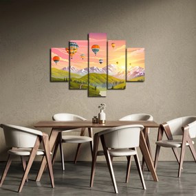 Tablou - Baloane deasupra unui peisaj (150x105 cm)