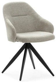 Set de scaune de sufragerie gri deschis cu cotiere 2 buc. tapițat Tamara – Marckeric