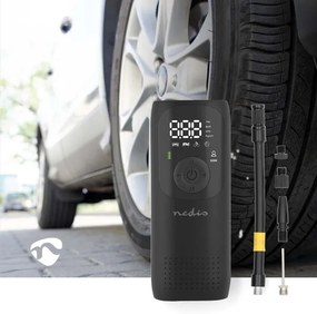 Compresor portabil digital Nedis PAAC10BK 4000 mAh 5V