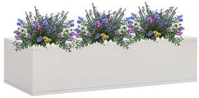 Cutie pentru flori de birou, gri deschis, 90x40x23 cm, otel 1, Gri deschis