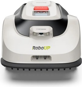 Robot de tuns iarba RoboUp Racoon 2 SE, 600 m², 150 min, cameră AI, zone, 3-8 cm, senzor de ploaie, evitare obstacole, Wi-Fi, alb
