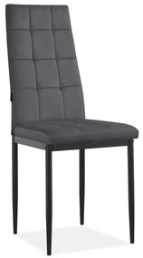 Scaune de dining gri-antracit 2 buc. din catifea Becca – Støraa