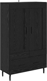 vidaXL Bufet cu sertar Stejar Negru 69,5 x 31 x 115 cm Lemn compozit