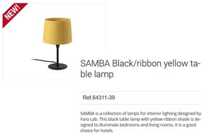 Veioza / Lampa de masa moderna design elegant SAMBA negru/galben 64311-39