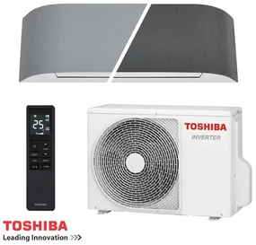 Aparat de aer conditionat inverter cu 2 huse capac Toshiba Haori RAS-B10N4KVRG-E + RAS-10J2AVSG-E1, 10000 BTU, 17 m², A+++, Wi-Fi, R-32, Gri
