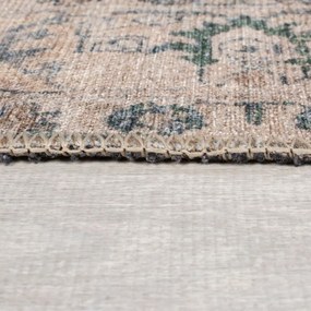 Covor verde lavabil 152x230 cm Beau Floral – Flair Rugs