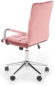 Scaun de birou Gonzo 4 Velvet Roz – H105 cm