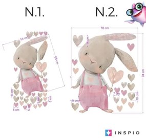 INSPIO Autocolante pentru perete - Iepuraș cu inimioară