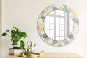 Oglinda rotunda imprimata Roți geometrice