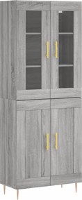 vidaXL Dulap înalt, gri sonoma, 69,5x34x180 cm, lemn compozit