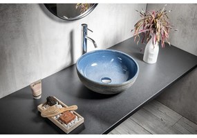 Chiuvetă albastră/gri rotundă din ceramică ø 41 cm Priori – Sapho