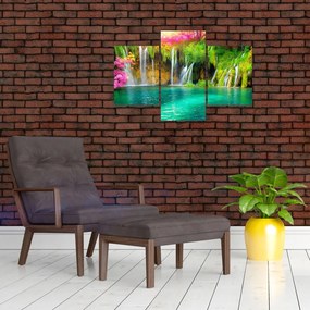 Tablou - Cascada, Lacurile Plitvice, Croația (90x60 cm)