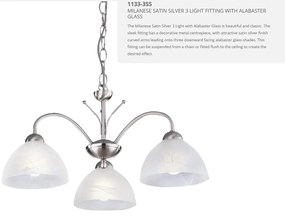 Lustra suspendata stil clasic Milanese 3L argintiu 1133-3SS SRT