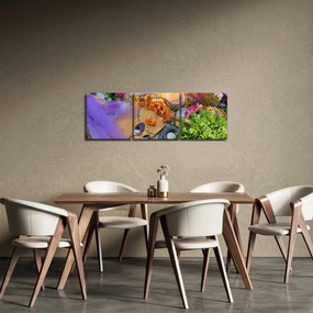 Tablou - picnic de vară (cu ceas) (90x30 cm)