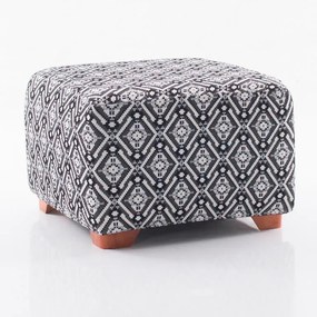 Huse monoelastice alb-negru ZUMA fotoliu (l. 70 - 110 cm)