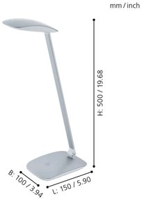 Eglo 95694 - Lampa de masa LED CAJERO 1xLED/4,5W/USB