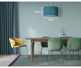 Lustră pe cablu Duolla BRISTOL 1xE27/40W/230V d. 45 cm turcoaz