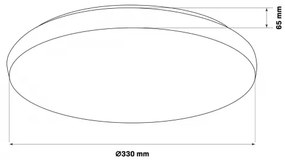 Plafonieră LED pentru baie PIRIUS LED/17W/230V d. 33 cm IP44