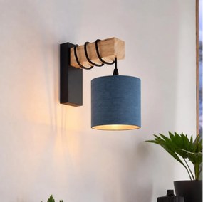BRILAGI - Aplică de perete NUBILA 1xE27/60W/230V maro/negru/albastru închis