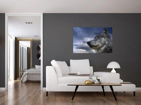 Tablou - Cap de lup (90x60 cm)