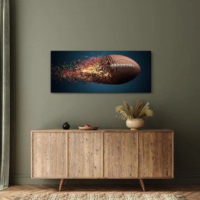 Tablou - Minge de ruggby în acțiune (120x50 cm)