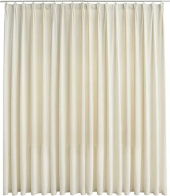 vidaXL Draperie opacă, crem, 290 x 245 cm, catifea, cu cârlige