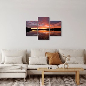 Tablou - Apus de soare peste lac (90x60 cm)