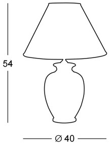 Lampă de masă CHIARA 1xE27/100W/230V albă d. 40 cm Kolarz A1340.71