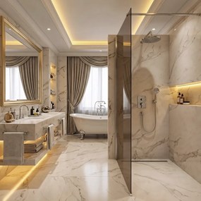 Paravan de dus fumuriu Rea Flexi Brown 80 cm crom