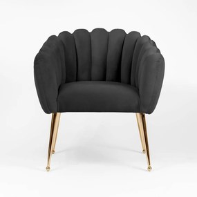 Scaun Lili negru/gold – H81 cm